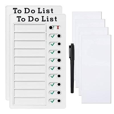 Leitee 2 Pieces Chore Chart for Kids Adults Checklist Board Detachable  Message Board to Do List
