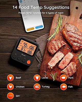 Wireless Meat Thermometer Bluetooth Unlimited Range Thermometer Digital  Meat Thermometer Wireless for Remote Monitoring Kitchen BBQ Oven Smoker  Grill Rotisserie - Yahoo Shopping