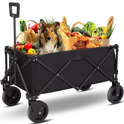 IKARE Heavy Duty Folding Wagon Cart with 330lbs Large Capacity