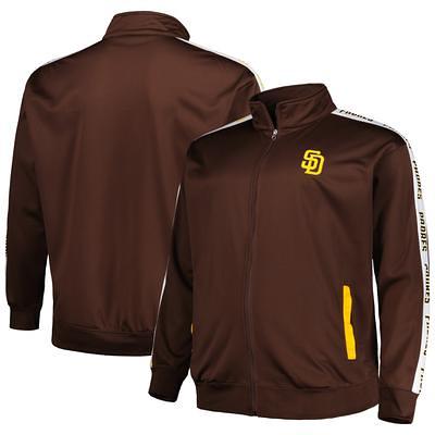 Men's Antigua Brown San Diego Padres Generation Quarter-Zip Pullover Jacket  