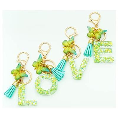 TTYY Initial Letter Keychain for Women Birthday gift To Little