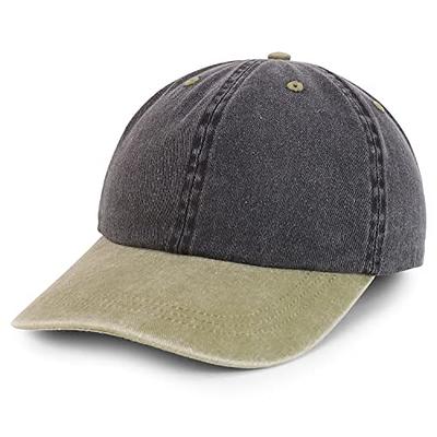 Grey Upcycled Distressed Denim Baseball Hat