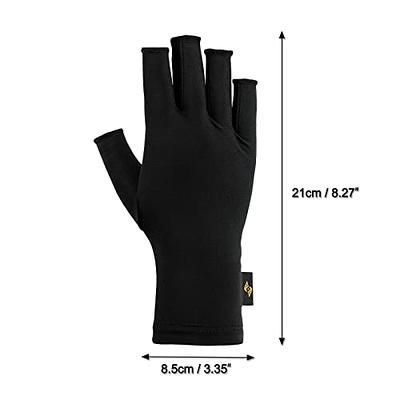 Anti UV Gloves, Fingerless UV Light Gloves Short UV Shield Gloves UV Light  Protection Gloves for Gel Manicure, Nail Salon, Home, Outdoor Sports (1