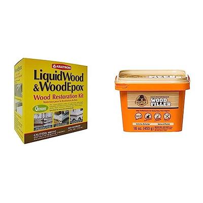 Gorilla All Purpose Wood Filler, 16 Ounce Tub, Natural (Pack of 1) 