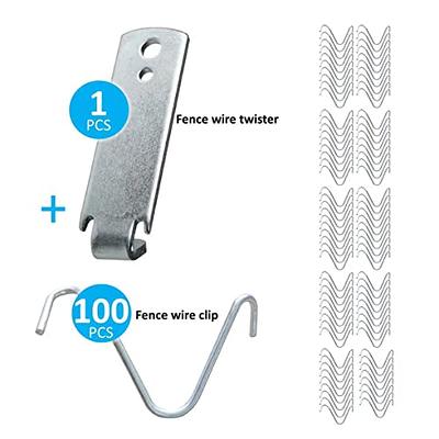 QMARK 100 PCS Electric Fence T-Post Wire Clip + 1 Wire Twister, Fence Wire  Twisting Tool, Barb Wire Fence Tools, (Clips+ Twister) - Yahoo Shopping