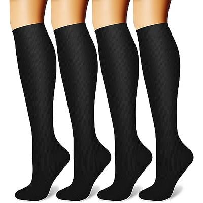 3 Pack Wide Calf Compression Socks for Women & Men, 20-30 mmhg