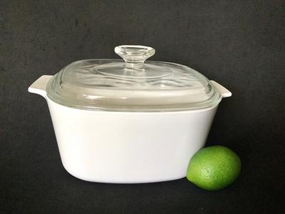 Corningware 5.5 qt. Cast Aluminum White Dutch Oven with Lid