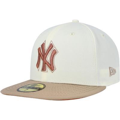 Men's New Era Cream Philadelphia Phillies Chrome Camel Rust Undervisor 59FIFTY Fitted Hat