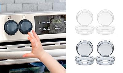 4PCS Stove Knob Locks, Gas Stove Child Safety Knob Locks, Oven Knob Guard,  Durable Design, Baby and Pets Proof (Black)