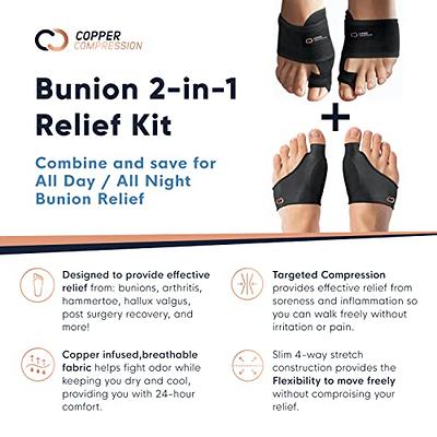 Copper Compression Bunion Relief Kit - Includes 1 Pair Each of Bunion  Corrector Cushion Sleeves & Bunion Corrector Toe Splints - Pads &  Straightens Bunions, Feet for Men & Women - Small/Medium - Yahoo Shopping