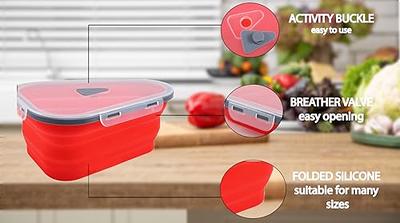 Keweis Silicone Lunch Box, Collapsible Folding Food Storage