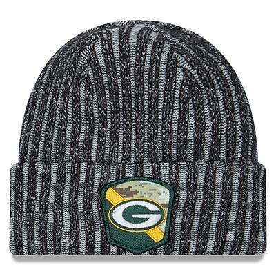 Green Bay Packers New Era Core Classic Cuffed Knit Hat - Gray