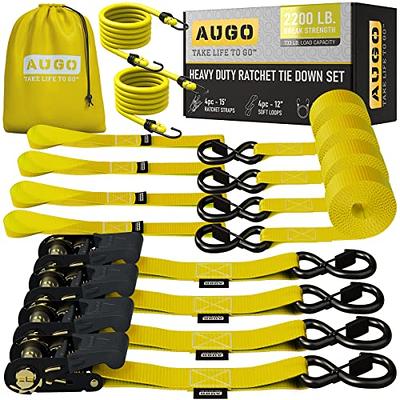 2 x 6' Super Pack Tie-Down Strap Kit with Integrated Axle Straps