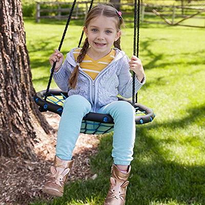 Fat Brain Toys Hanging Fabric Swing - Green/Blue - Sky Nook - Green/Blue Active Play for Ages 3 to 8