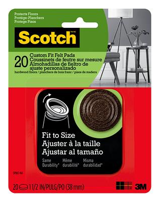 SoftTouch by Waxman Self-Stick Felt Pads - 48 Pack - Black - 1