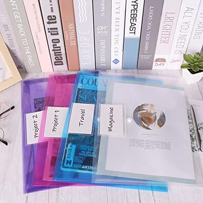 EOOUT 24pcs Clear Envelopes, Expandable Folders for Documents and