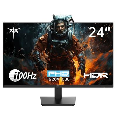 SANSUI Monitor de 24 pulgadas 100 Hz, VESA, puertos HDMI VGA, monitor de  computadora FHD ultra delgado ergonómico inclinable cuidado ocular para