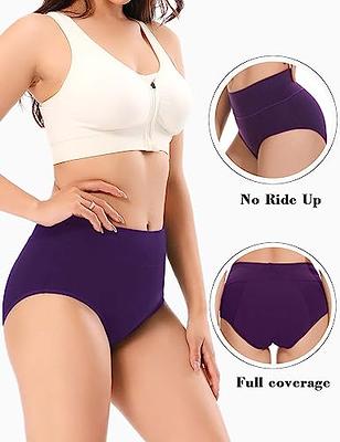 Women's Cotton Underwear High Waisted Full Coverage Ladies Panties  Clearance Sale Women's Solid Plus Size Underwear High Waist Leak Proof  Cotton