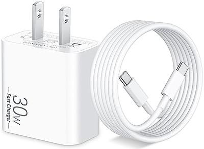 Apple iPhone 15 Plus 20w Type-C Fast Wall Charger Power Delivery Adapter  With 6ft White Cable
