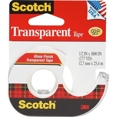 Scotch® Transparent Tape & Handheld Dispenser, 3/4 x 850, Clear MMM4184