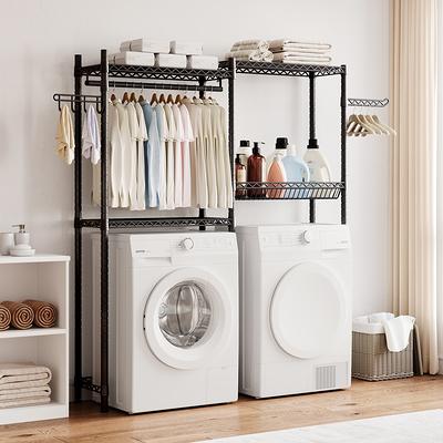 Laundry Drying Clothes Racks Over The Washer and Dryer Storage