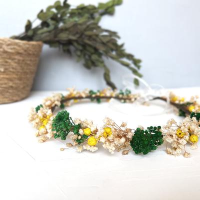 Babies Breath Headband with Dried Flowers - Be Something New