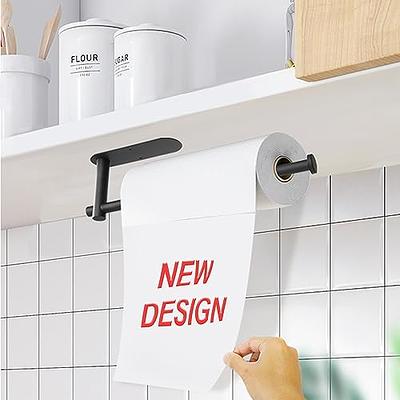 Hanging Paper Towel Holder Under Cabinet, Black Paper Towel Holder Wall  Mount, Adhesive/Drilling Paper Towel Rack for Kitchen Towel Rolls Bathroom  Wall, Black Toilet Paper Holder Stainless Steel - Yahoo Shopping