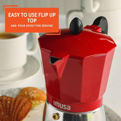 IMUSA Electric Espresso/Moka Maker Red - 6 Cup