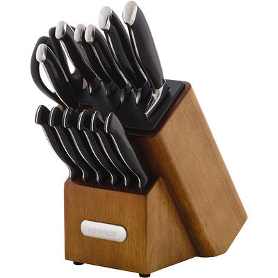 Farberware EdgeKeeper 14-Piece Forged Triple Rivet Kitchen Knife Block Set  kitchen knifes