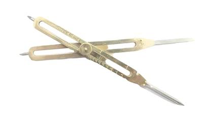 Set Of 2 Brass Drafting Tool Proportional Divider 9 inch & 6 inch.