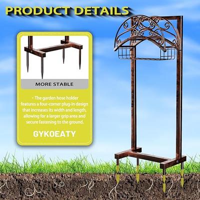 Gykoeaty Garden Hose Holder Freestanding, Heavy Duty Metal Water Hose Holder,  Hose Stand Garden Hose Holder for Outside Lawn Yard - Yahoo Shopping