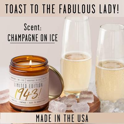 80th Birthday Gifts for Women - 'Limited Edition 1943' Soy, w/Champagne on  Ice I Best 80th Birthday Gifts I 80 Year Old Birthday Gifts for Women I 9oz