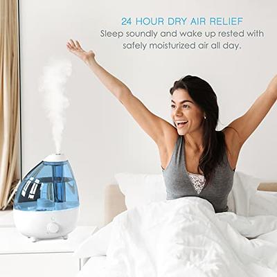 MistAire™ Silver Ultrasonic Cool Mist Humidifier