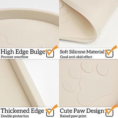 Ptlom 2 Pcs Silicone Pet Placemat for Dogs and Cats, Non-Slip