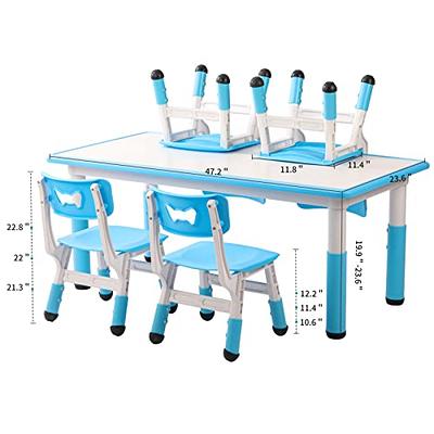 Kids Study Desk and Chair Set Height Adjustable, Children School