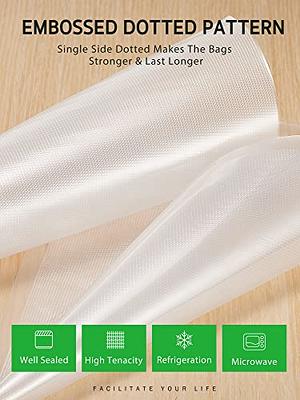 Syntus Vacuum Sealer Bags for Food, 2 Rolls 8 x 50' Commercial Grade Bag Rolls, Food VAC Bags for Storage, Meal Prep or Sous Vide