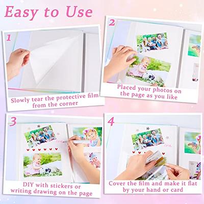 Vienrose Photo Album Self Adhesive for 2x3 4x6 5x7 8x10 Pictures DIY  Scrapbook 40 Blank Pages Linen Cover Memory Book for Wedding, Baby Growth