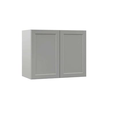 Hampton Bay Designer Series Melvern Assembled 36x30x12 in. Wall Open Shelf Kitchen Cabinet in White