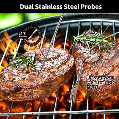 Wireless Remote Digital Thermometer Dual 2 Probe For BBQ Meat