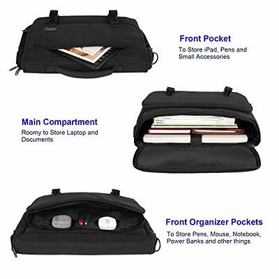 17in Laptop Shoulder Bag, Expandable Travel Briefcase with Organizer, Water  Resistant Business Messenger Briefcases for Men and Women