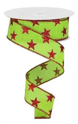 Red Green White Christmas Ribbon Assortment, Polyester, 6 Count 0.625 in x  9 ft, by Holiday Time 