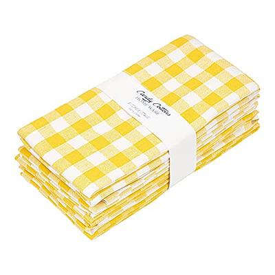 Arkwright Classic Checkered Dishcloth 8-Pack, Cotton Kitchen Dish Cloths,  13x13 in., Black and White Check Pattern 