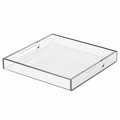  12x12 Clear Acrylic Serving Tray with Golden Handles
