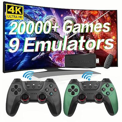 4K Retro Game Console Plug&Play 20000+ Video Game Stick 2x Wireless  Controllers