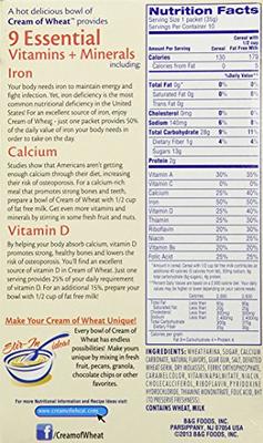  Cream of Wheat Instant Hot Cereal, Maple Brown Sugar