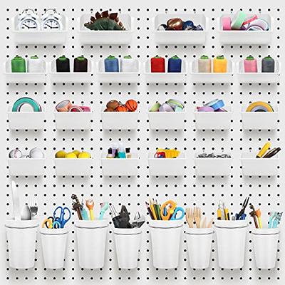 8 Pieces Pegboard Baskets Pegboard Bins Peg Board Racks Wire Peg