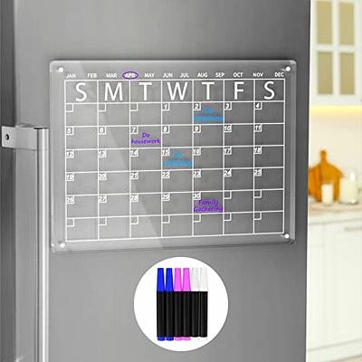 Jelofly Magnetic Acrylic Note Board for Fridge, 14 x 10 Inches