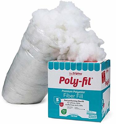 Fairfield The Original Poly-Fil, Premium Polyester Fiber Fill, Soft Pillow  Filler, Stuffing for Stuffed Animals, Toys, Cloud Decorations, and More,  Machine-Washable, 5 lbs. Box, White - Yahoo Shopping