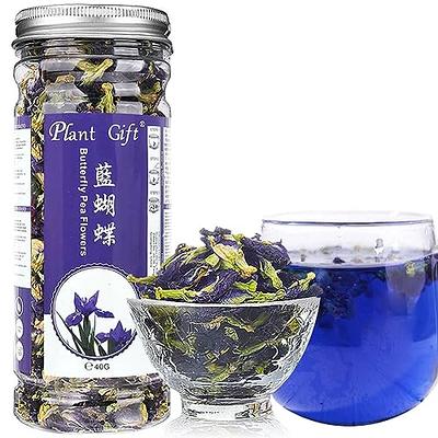 100% Organic Dried Butterfly Pea Flower Tea Clitoria Ternatea Herbal Tea/  Pure Organic Natural Herbal Blue Drink/ NON_GMO Herbal Blue Tea 