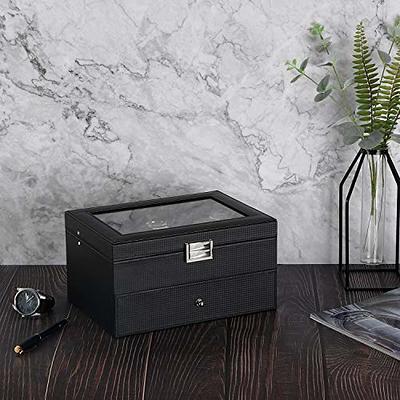 Twenty Watch Wooden Storage Box with Glass Lid